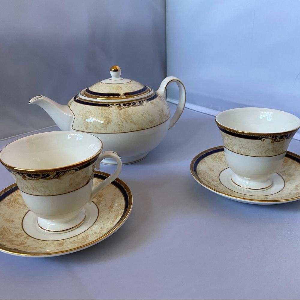 Wedgwood cornucopia 3 piece tea set collection collectors tea ware